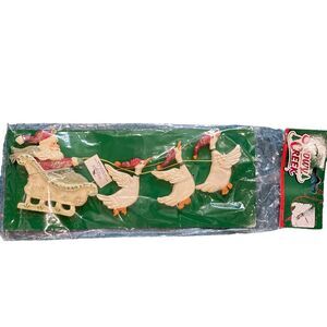 Vintage Kurt S Adler Snowy Creek Ornament W6797 Handcrafted Santa's Sleigh Goose